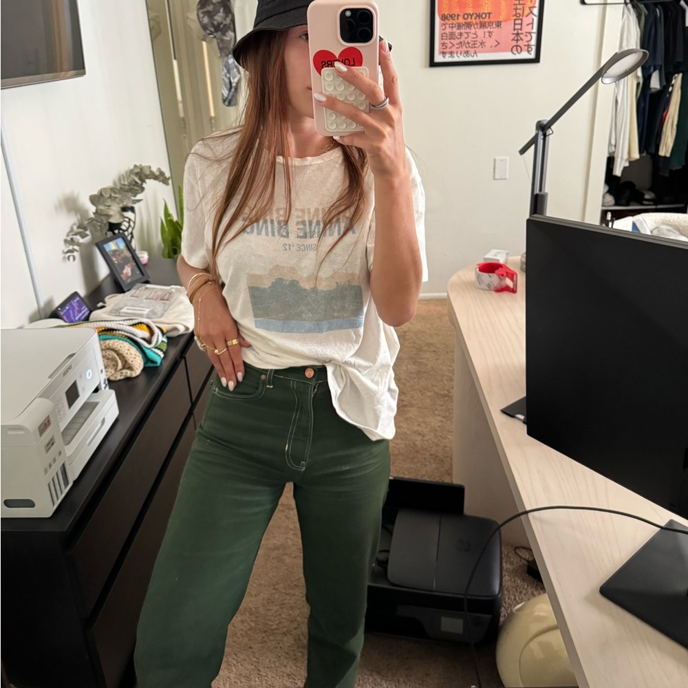 Reformation Cowboy Jeans - Green - Gem